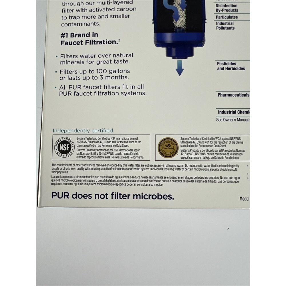 PUR Plus Faucet Filtration System Max Ion Filter Technology Champagne Finish C25 - Picture 9 of 13